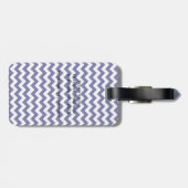 ネイビーホワイトシェブロンホットピンククローバーモノグラム ラゲッジタグ (裏面横)