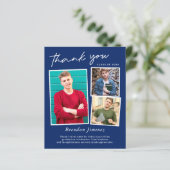 ネイビーホワイトスクリプト3写真卒業 (スタンド正面)