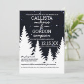 ネイビーホワイトスノーウィーダーランド結婚ズ 招待状 (スタンド正面)