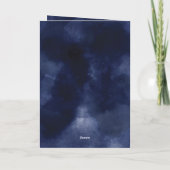 ネイビーホワイトスノーフレーククリスマスホリデーフォトカード シーズンカード (裏面)