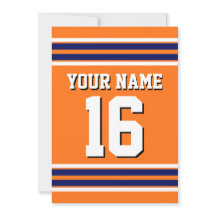 ネイビーホワイトズチームジャージーストライプでカボチャのオレンジ