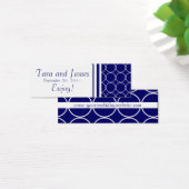 ネイビーホワイトドット結婚式の引き出物ラベルカード (デスク)