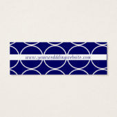 ネイビーホワイトドット結婚式の引き出物ラベルカード (裏面)