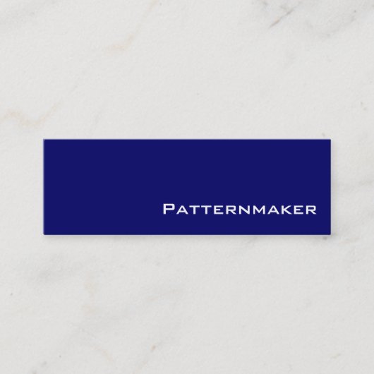 ネイビーホワイトパターンメーカーの名刺 スキニー名刺 (正面)