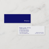 ネイビーホワイトピザの名刺 スキニー名刺 (正面/裏面)