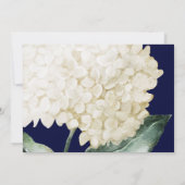 ネイビーホワイトフローラブライダルシャワーワードスクランブルゲーム 招待状 (裏面)