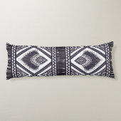 ネイビーホワイトボホパターン（の模様が）ある体装飾用クッション ボディピロー (裏面)