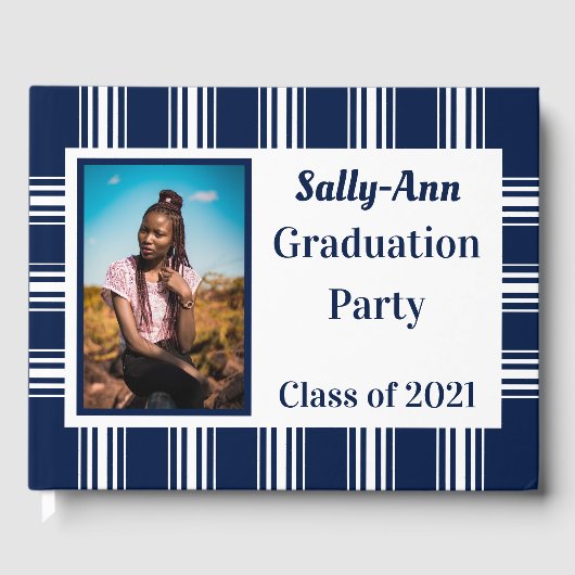 ネイビーホワイト写真卒業党 ゲストブック (正面)