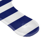 ネイビーホワイト横名門私立校風の線ストライプ名モノグラム カッティングボード (角)