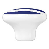 ネイビーホワイト横名門私立校風の線ストライプ名モノグラム セラミックノブ (側面)