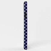 ネイビーホワイト水玉模様エメラルドクローバー3モノグラム Case-Mate iPhoneケース (裏面/右)