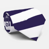 ネイビーホワイト航海のシンプルストライプの ネクタイ (ロール)