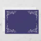 ネイビーホワイト誕生日ウィメンズクラス60th写真 招待状 (裏面)