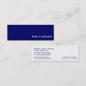 ネイビーホワイト豚農家名刺 スキニー名刺 (正面/裏面)