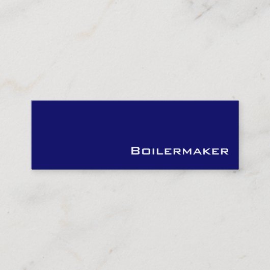 ネイビーホワイトBoilermaker名刺 スキニー名刺 (正面)