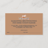 ネイビーホースポニーライドウォークブリードアポイントメント 名刺 (裏面)