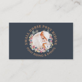 ネイビーホースポニーライドウォークブリードファーム 名刺