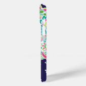 ネイビーボヘミアペイズリーカスタムモノグラム Case-Mate iPhoneケース (裏面 / 左)