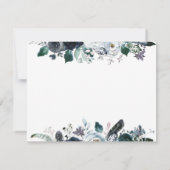 ネイビーボホフローラパーソナライズされた文房具Notecard ノートカード (裏面)