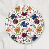 ネイビーマルサラオレンジフローラジオメトリック結婚ス フェイバータグ (裏面)