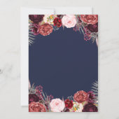 ネイビーマルサラピーニー婚約パーティ招待状 招待状 (裏面)