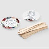 ネイビーマルサラフラワー結婚式 プログラムサークルファン ハンドファン (組立なし)