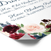 ネイビーマルサラフローラシグネチャードリンクカクテルサイン ポスター (角)