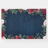 ネイビーマルサラ素朴カントリー結婚ズゲストブック ゲストブック (裏面)