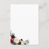 ネイビーマルサラ結婚フローラの宿泊カード エンクロージャーカード (裏面)