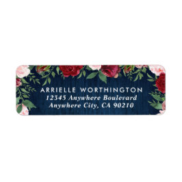 ネイビーマルサラ赤面グリーンリー素朴カントリー結婚ズ ラベル