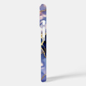 ネイビーマーブル 携帯ケース ゴールド 抽象的 ラグジュアリー Case-Mate iPhoneケース (裏面 / 左)
