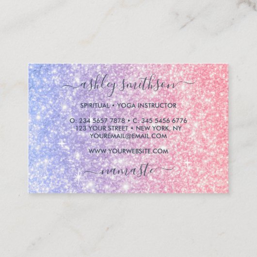 ネイビーマーメイドの精神的な星と月 名刺 (裏面)