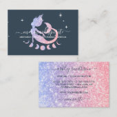 ネイビーマーメイドの精神的な星と月 名刺 (正面/裏面)