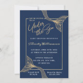 ネイビーマーメイドザシーベビーシャワー招待状 招待状 (正面)