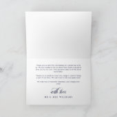 ネイビーミスタントーメリース結婚したクリスマありがとう サンキューカード (内部)