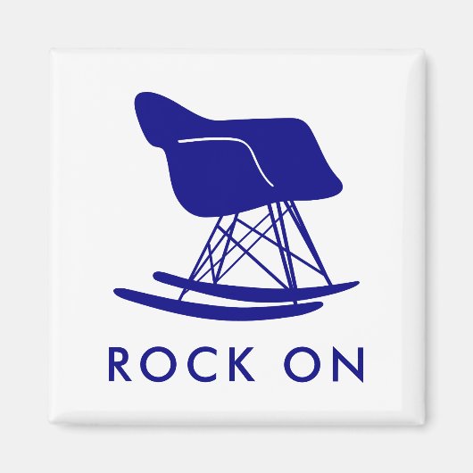 ネイビーミッドセンチュリーモダンロッカーチェア角磁石 マグネット (正面)