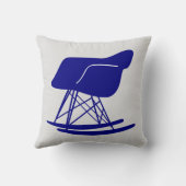 ネイビーミッドセンチュリーモダンロッキングチェア装飾用クッション クッション (裏面)