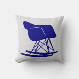 ネイビーミッドセンチュリーモダンロッキングチェア装飾用クッション クッション