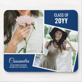 ネイビーミニマリスト2写真大学院卒業 マウスパッド