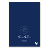 ネイビーミニマルモノグラムチキンミール座席表 テーブルナンバー (正面)