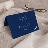 ネイビーミニマルモノグラム野菜オプション座席表 テーブルナンバー