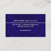 ネイビーミニマルヴィンテージモダンタトゥースタジオ 名刺 (裏面)