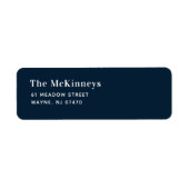 ネイビーミニマル差出人住所 ラベル (正面)