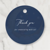 ネイビームーンスターズ 天体 ベビーシャワー フェイバータグ (裏面)