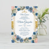 ネイビーメキシカンチャラ・キンセアニエラ招待状 招待状 (スタンド正面)