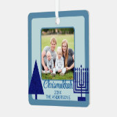 ネイビーメリーインターフェイスクリスムカ両面 メタルオーナメント (正面左)