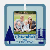 ネイビーメリーインターフェイスクリスムカ両面 メタルオーナメント (裏面)