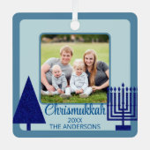 ネイビーメリーインターフェイスクリスムカ両面 メタルオーナメント (正面)