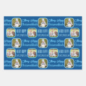 ネイビーメリーインターフェイスクリスムカ品揃え ラッピングペーパーシート (正面)