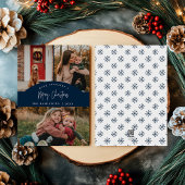 ネイビーメリークリスマスモダンミニマリストカード シーズンカード